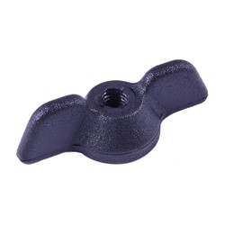 Black Nylon Wing Nut, M8